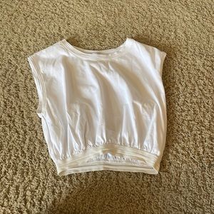 White Zara Cropped Tank